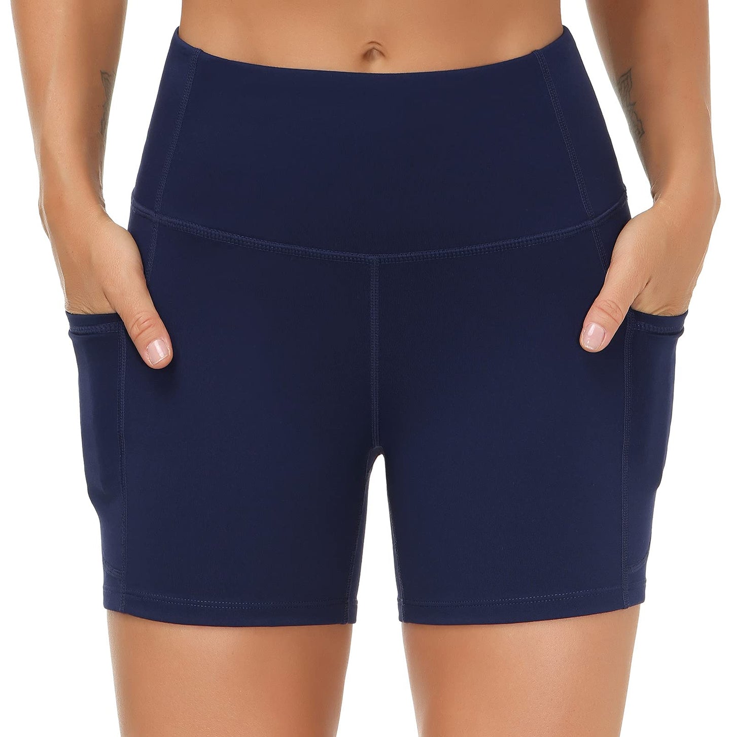 THE GYM PEOPLE High Waist Yoga Shorts for Women