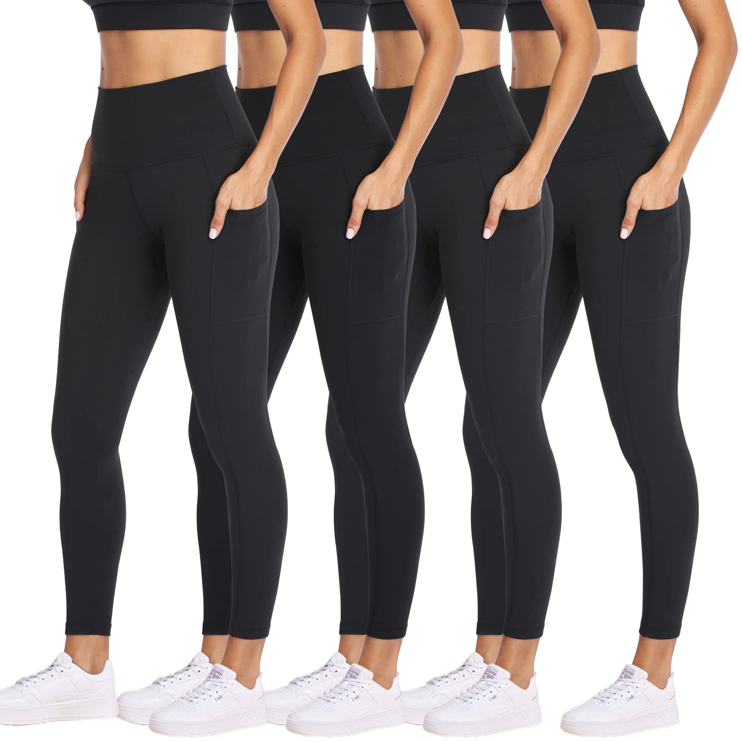 NexiEpoch 4 Pack Leggings for Women with Pockets