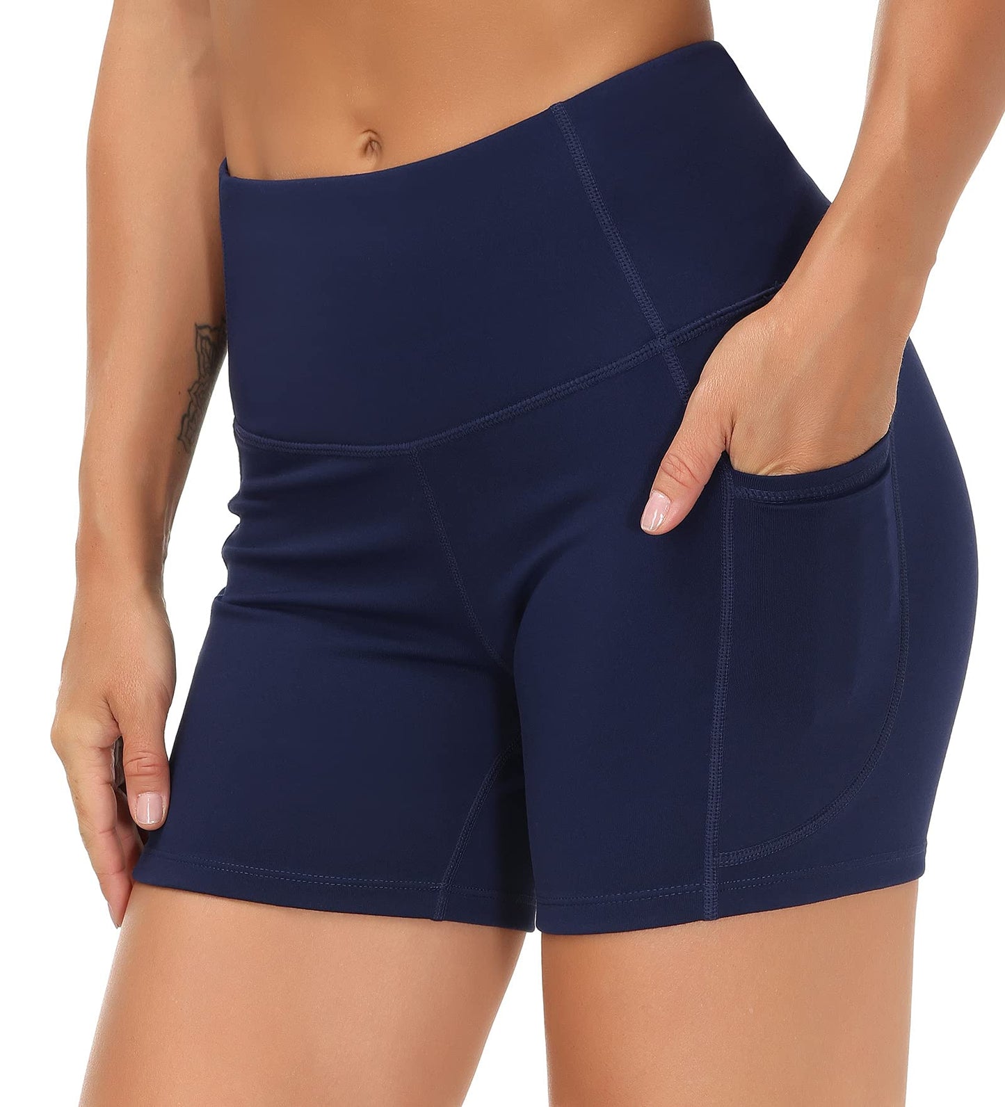 THE GYM PEOPLE High Waist Yoga Shorts for Women