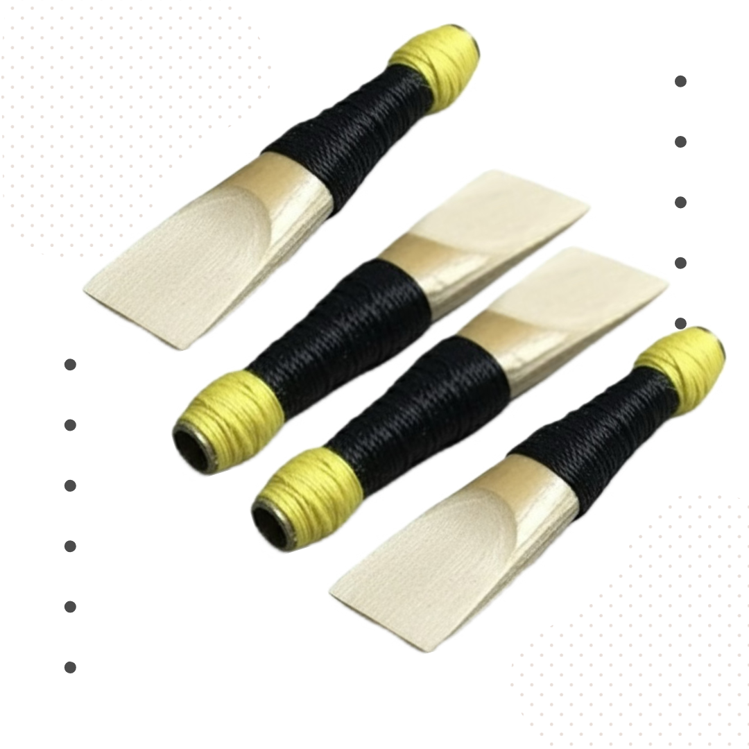 Professional Highland Bagpipe Cane Reeds, Black and Yellow Rattan, 8 Piece Pack for Scottish Bagpipes and Chanter
