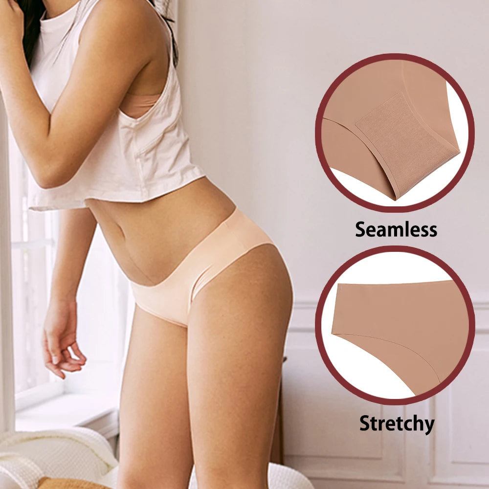 3 Pcs Set Seamless Panties for Women Breathable Low Waist