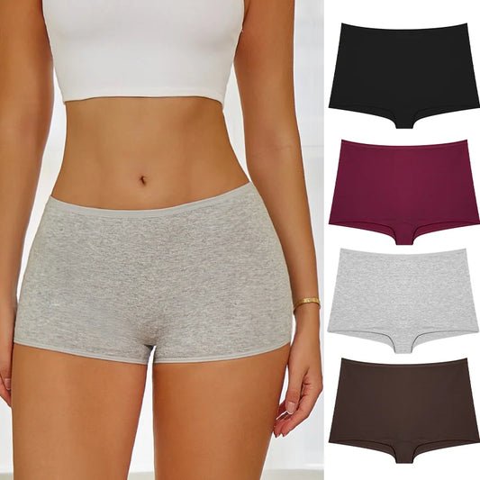 New Women's Panties Cotton Seamless Sports Boxers Underwear